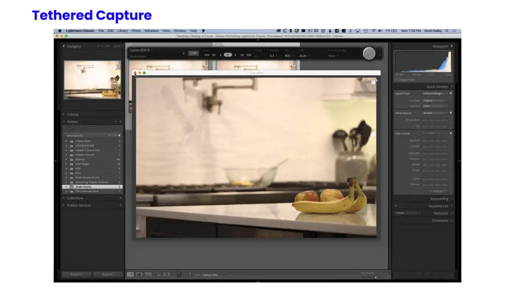 Tethered Capture in Lightroom Classic