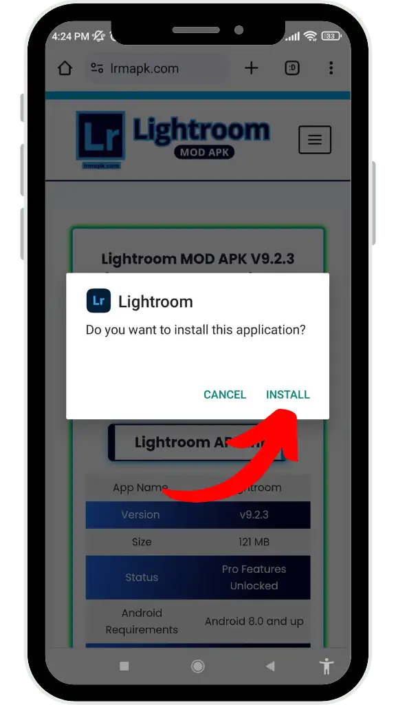 adobe lightroom mod apk latest version v9.3.0 install step 3